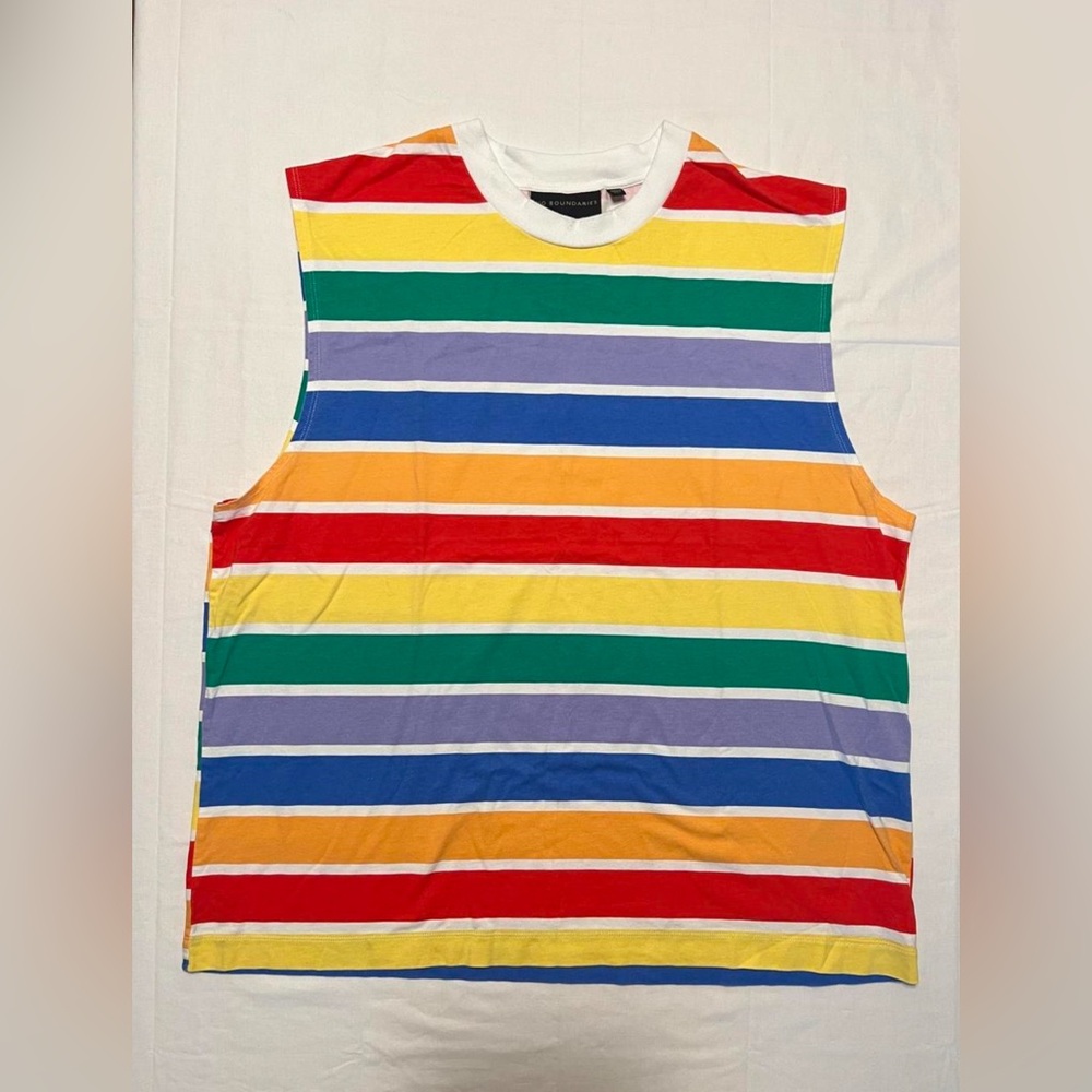 No Boundaries Rainbow Striped Tank